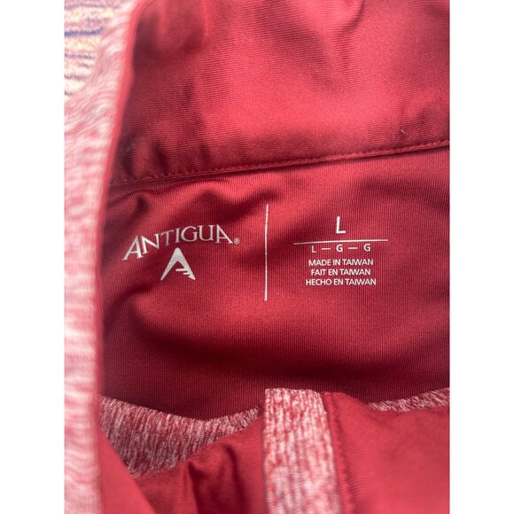 Alabama Crimson Antigua Tide Mens 1/4 Zip Long Sleeve Top Large - Picture 5 of 7